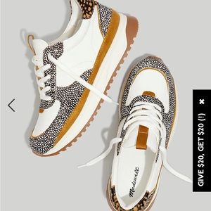 Unique Madewell Sneakers - Size 8 - Kickoff Trainer Sneakers in Leather